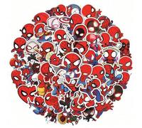 Shein 50 piezas de Marvel, pegatinas de Spiderman superhéroe, pegatinas impermeables de Spiderman de dibujos animados para taza, computadora portátil, equip