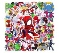 Shein 50 piezas de Marvel, pegatinas interesantes de Spider-Man, pegatinas lindas de Spider-Man, pegatinas pequeñas y hermosamente decoradas para periférico