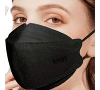 Shein 50 piezas de máscaras faciales desechables KN95, respirables y protectoras - Protección contra PM2.5 y riesgos respiratorios - Negro y blanco, adecuad