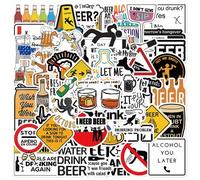 Shein 50 piezas de pegatinas creativas y divertidas sobre alcoholismo, adecuadas para botellas de agua, cuadernos, patinetas, guitarras, refrigeradores, equ