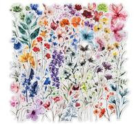 Shein 50 piezas de pegatinas de flores de tinta, adecuadas para sellar de forma creativa, vasos de agua, refrigeradores, cajas de lápices, cuadernos, artícu