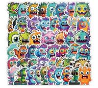 Shein 50 piezas de pegatinas de monstruos lindos con graffiti, útiles escolares, de vuelta a la escuela