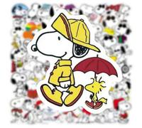 Shein 50 Piezas de Pegatinas de Perro, Pegatinas de Graffiti de Snoopy, Botellas de Agua, Maletas, Portátiles, Cuentas Manuales, Pegatinas Impermeables