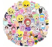 Shein 50 piezas de pegatinas decorativas de personajes de dibujos animados SKZOO, pegatinas divertidas para fans de K-Pop, textura de alta calidad, adecuada