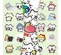 Shein 50 piezas de pegatinas lindas de gato Basil con expresiones divertidas de dibujos animados para embalaje, cuaderno, tablero de clavijas, caja de pañue