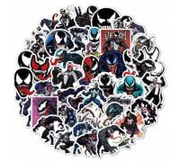 Shein 50 Piezas de Pegatinas Oficiales de Marvel Licenciadas de Venom, de alta calidad en PVC, con diseños geniales y resistentes al agua, para marcar equip