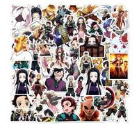Shein 50 piezas de pegatinas oficialmente autorizadas de Aniplex de Demon Slayer (Kimetsu No Yaiba), pegatinas de anime y dibujos animados de Kimetsu No Yai