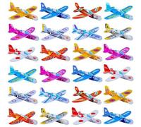 Shein 50 Piezas de planeadores de espuma Aviones | Regalos a granel para fiestas y juguetes voladores para exteriores para adolescentes y adultos | Diversió