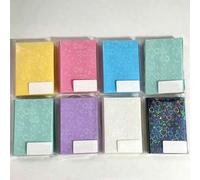 Shein 50 Piezas Fundas para tarjetas Kpop, 60*90mm Titular de tarjetas con brillo en forma de corazón, Protectores de tarjetas fotográficas, Cubierta protec