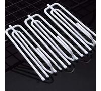 Shein 50 piezas Ganchos de plisado de cortinas chapados en zinc para cortinas plisadas, Clips de plisado de 4 garras, Pliegues horizontales, Ganchos de cort