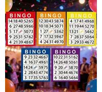 Shein 50 piezas Juego de Tarjetas de Bingo, que incluye bolas de bingo con números preimpresos y áreas en blanco - Lista de llamada codificada por color, he