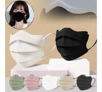 Shein 50 piezas Mascarilla facial Morandi para adultos, máscaras faciales desechables femeninas protectoras de 3 capas, con diseño en forma de mariposa, ant