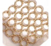 Shein 50 piezas/paquete Anillos divididos redondos de 8/10/12/15/20 mm Anillos abiertos retorcidos Conectores Suministros para hacer joyas DIY