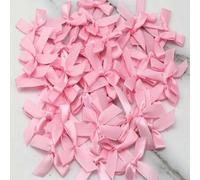 Shein 50 piezas/paquete Lazos de cinta coloridos, decoración para envolver regalos, decoración para tarjetas hechas a mano, accesorios para el cabello, lazo