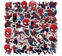 Shein 50 PIEZAS Pegatinas de la película de Disney Spider-Man, anime, patineta, refrigerador, guitarra, portátil, motocicleta, viaje, juguete clásico, pegat