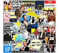 Shein 50 piezas Pegatinas de la serie de TV Cómo conocí a vuestra madre, pegatinas de graffiti de dibujos animados, mejor regalo para fans de HIMYM, decorac