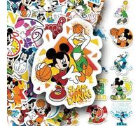 Shein 50 piezas Pegatinas de Mickey Mouse estilo deportes Disney, creativos DIY, héroes de los juegos de los niños/muñecas de princesas mascotas lindas, pri