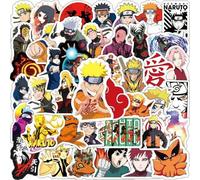 Shein 50 PIEZAS Pegatinas de personajes de anime y dibujos animados: Uzumaki, Uchiha Sasuke, Ojo Rueda de Sangre, Hatake Kakashi. Ideal para manualidades, r