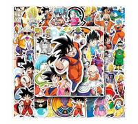 Shein 50 piezas Pegatinas de Son Goku, anime impresionantes, calcomanías de dibujos animados DIY para patineta, botella de agua, pegatinas impermeables PVC,