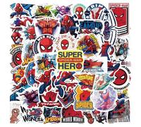 Shein 50 piezas Pegatinas de Spider-Man Divertidas y Geniales para DIY Botella de Agua, Portátil, Monopatín, Computadora, Motocicleta, Casco, Teléfono, Deco