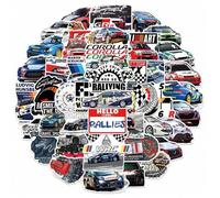 Shein 50 PIEZAS Pegatinas Decorativas de Graffiti de Carreras del WRC World Rally para Botellas de Agua, Portátil, Álbum de Recortes, Diario, Pegatinas de V
