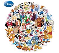 Shein 50 piezas Pegatinas oficialmente con licencia de Disney de la colección de dibujos animados de Disney como regalo para Navidad, cumpleaños, resisten