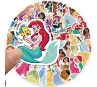 Shein 50 PIEZAS Pegatinas oficialmente con licencia de Disney de la Princesa, Sirenita, Elsa, Blancanieves, Mulán, SofÃa, Bella, Cenicienta, Rapunzel, Dec