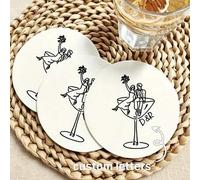 Shein 50 piezas Posavasos de papel personalizados para boda, personalizables con nombre/fecha/texto, adecuados para decoración de boda y compromiso, almohad