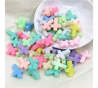 Shein 50 piezas/set Cuenta DIY con diseño de cruz