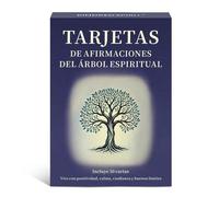 Shein 50 Tarjetas de Afirmación del Árbol de la Vida en Español, Tarjetas de Mindfulness de Energía Positiva y Alma, Juego de Conversación Rompehielo de Con