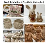 Shein 500 gramos de arcilla que se puede secar naturalmente al aire. Es suave, fina y libre de impurezas. Arcilla hecha a mano DIY adecuada para hacer artes