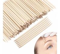 Shein 500 piezas/200/100 piezas Palillos de cera de madera mini aplicadores de depilación con labio, nariz, artesanía de lana, pequeña espátula facial, apli