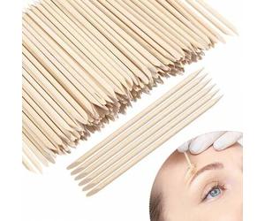 Shein 500 piezas/200/100 piezas Palillos de cera de madera mini aplicadores de depilación con labio, nariz, artesanía de lana, pequeña espátula facial, apli