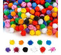 Shein 500 piezas Mini Pompones Esponjosos, Adecuados para Manualidades, Pequeños y Brillantes, Suaves y Mullidos, Para Manualidades DIY, Decoración del Hoga