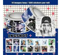 Shein 500 piezas Paquete de pegatinas de graffiti LNGSHOT, mercancía del ídolo de K-pop Jay Park, pegatinas estéticas DIY, regalo de K-pop para fanáticos, t