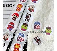 Shein 500 piezas Pegatinas de superhéroes de Marvel Spiderman y Iron Man, pegatinas decorativas, pegatinas circulares, adecuadas para decorar bolsas de dulc