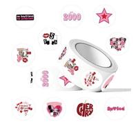 Shein 500 Piezas Pegatinas rosas estéticas, pegatinas Y2K, pegatinas del centro de la ciudad Y2K, regalos Y2K, pegatinas psicodélicas, pegatinas de los 90,