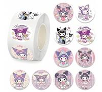Shein 500 piezas/Rollo Lindo sello de anime Kuromi Pegatinas estéticas Decoración Calcomanías Kawaii Regalo de recompensa DIY para portátil, teléfono, equip