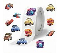 Shein 500 piezas/rollo Pegatinas de dibujos animados encantadores de Coches de Disney, pegatinas de etiqueta para niños, etiquetas de juguete Kawaii, sumini
