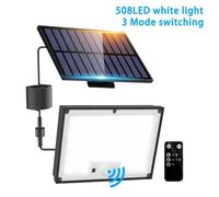 Shein 508 luces solares LED con sensor de movimiento para exteriores, 3 modos, luz de inundación solar 2 en 1, IP65 resistente al agua, adecuado para ilumin