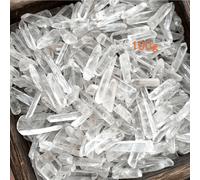 Shein 50g/60-80g/100g Puntas de cristal de cuarzo natural en bruto, Puntas de cuarzo natural, Trozos pequeños de cuarzo natural terminado, Puntas de cuarzo