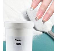 Shein 50g/pieza Polvo acrílico blanco y polvo acrílico para esculpir y sumergir, suministros de arte de uñas DIY para salón en casa