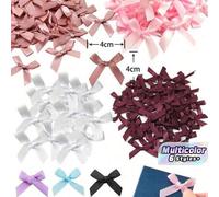 Shein 50Pcs/paquete Lazos de Cinta Coloridos Decoración de Empaque de Regalos Manualidades Decoración de Tarjetas, Accesorios para el Cabello, Lazos de Joye