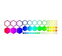 Shein 52 piezas de adhesivos creativos de de vinilo en forma hexagonal, poligonal y circular para decorar automóviles - Calcomanías de autos DIY