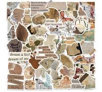 Shein 52 piezas Juego de pegatinas decorativas vintage de graffiti y abstractas, resistentes al agua para botellas, maletas, cuadernos, fundas de teléfono,