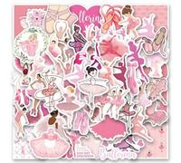 Shein 52 Piezas Paquete de pegatinas de bailarina | Pegatinas de vinilo estéticas, pegatinas de alta calidad para scrapbook, papel decorativo, diario, portá