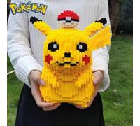 Shein 5210 piezas Bloques de construcción de micro con piedras de Rhinestone de Pikachu del anime Pokémon, modelo de juego, figura de ladrillo mini, regalo
