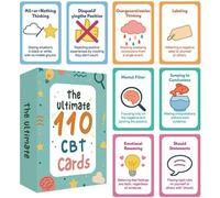 Shein 55 Cartas para equilibrar las emociones, herramientas de apoyo psicológico, corrección de distorsiones cognitivas, esenciales para el bienestar mental