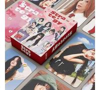 Shein 55 piezas de tarjetas fotográficas de alta definición de doble cara del 14º álbum "Strategy" de TWICE, tarjetas LOMO de K-POP, tarjetas coleccionables