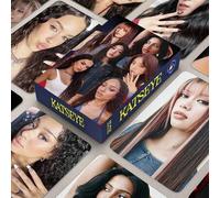 Shein 55 piezas Juego de tarjetas fotográficas KATSEYE KPOP | BEAUTIFUL CHAOS | Gabriela, Lana, Sophia, Manon, Yoonchae, Mei Tarjetas LOMO y pegatinas | Col